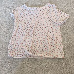 white very tight fitted shirt